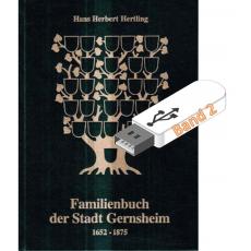 Familienbuch der Stadt Gernsheim, Band 1 + 2 (USB-Stick)